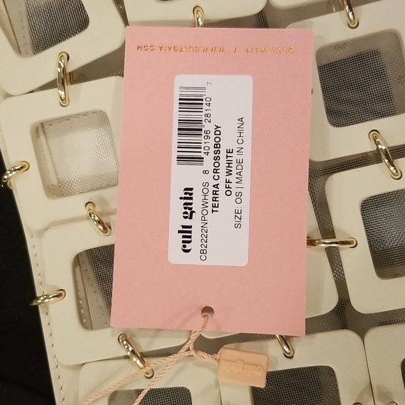 💕CULT GAIA💕 Terra Cutout Square-Link Crossbody Bag ~ Off White NWT - Picture 16 of 16